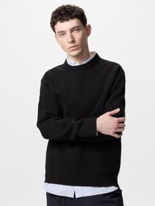 Джемпер Milano Ribed с круглым вырезом Uniqlo, цвет 09 черный