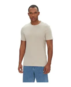 Футболка с коротким рукавом, бежевая, облегающего кроя. Hugo, бежевый