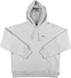 Толстовка Supreme Small Box Hooded Sweatshirt 'Ash Grey', серый