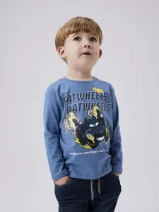 Рубашка с длинными рукавами Name It "NMMJATZY BATWHEELS LS TOP NOOS WAB", синий