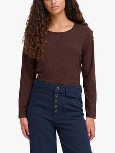 Футболка Rebel с длинными рукавами и круглым вырезом ICHI, Coffee Bean