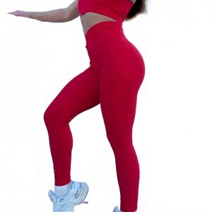 Леггинсы с карманом Body Pocket в красном цвете Rockstar Peach