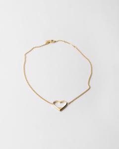 Металлическое ожерелье Prada, золотой