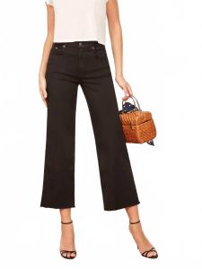 Reformation Джинсы Stretch Flood черного цвета