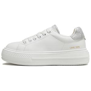 Дышащие низкие кроссовки для скейтбординга для женщин TATA, White/Black