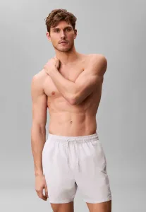 Плавки средней длины с завязками на поясе, базовые модели. Calvin Klein Swimwear, Silver-Coloured