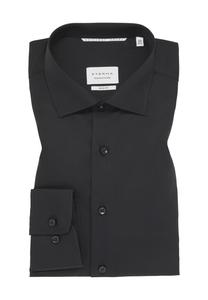 Рубашка деловая, приталенного кроя, воротник Кент, мужская ETERNA, черный