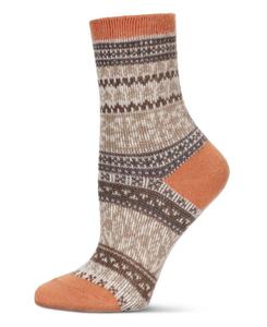 Женские праздничные носки Holiday Wonder Fairisle Soft-fit Crew Socks MeMoi, Brown