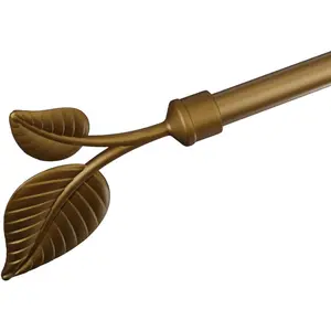 Наконечник для карниза Liedeco «Лист», (комплект, 1 шт.), для карнизов Ø 20 мм, цвет goldfarben/matt