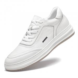 King Jinmai Антискользящие износостойкие мужские низкие скейтерские кроссовки с зимним флисовым утеплителем белого цвета, цвет White Winter Fleece-Lined