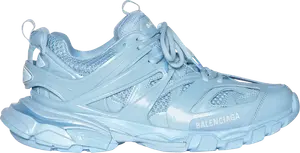 Кроссовки Balenciaga Track Sneaker Metallic Light Blue, синий