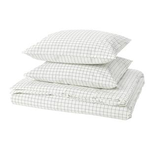 Комплект постельного белья Ikea Doftakleja, 3 предмета, 240x220/50x80 см, белый