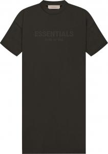 Платье Fear of God Essentials Tee Dress 'Off Black', черный