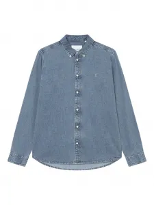 Джинсовая рубашка с вышивкой Les Deux, синий