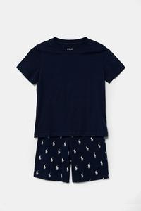 Детская хлопковая пижама Polo Ralph Lauren, темно-синий