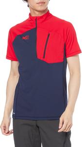 Мужская футболка Millet Cut and Sew Morpho с коротким рукавом и застежкой-молнией, красный