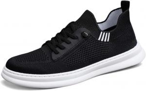 Мужские легкие дышащие кроссовки для бега, тренажерного зала, прогулок и активного отдыха, комфортные сетчатые, слипоны на шнуровке Generic, черный