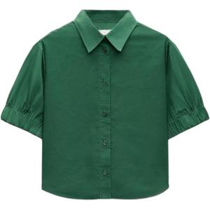 Рубашка серии ZW женская зеленая Zara