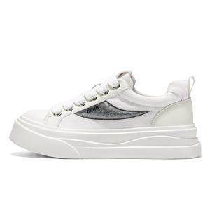 Износостойкие дышащие низкие детские скейтерские кроссовки для подростков Kung Fu partners, белый