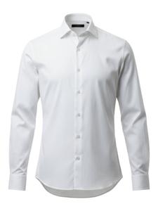 Рубашка Slim Fit на пуговицах TEESHOPPEN, белый