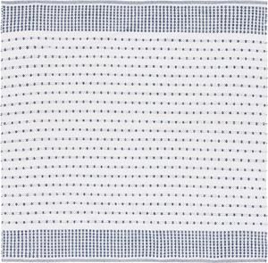 Ковер SAFAVIEH, 183 x 183 см, Montauk Collection - Navy & Ivory, плоское плетение Cotton, простой уход, идеален для помещений с высокой проходимостью в гостиной, спальне (MTK714N)