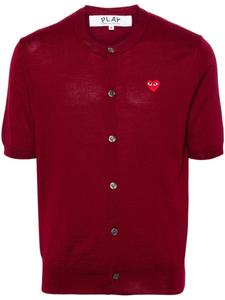 Comme Des Garçons Play шерстяной кардиган с нашивкой, красный