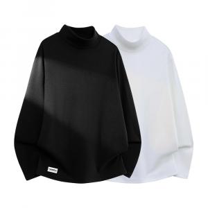 Свитшот унисекс полуводолазка утолщенный heavyweight HUANQIU, черный+белый[regular 2 pack]