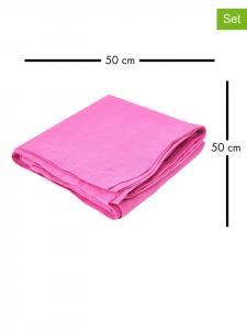 Fynch-Hatton Набор из 4 шт : Салфетки "Sandibe" розового цвета - (Д)50 x (Ш)50 см