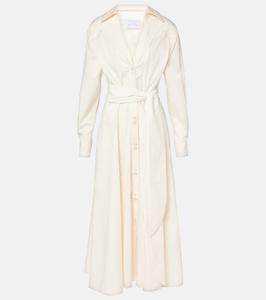 Платье-халат Vela De Cruz из хлопковой смеси поплина Johanna Ortiz, экрю