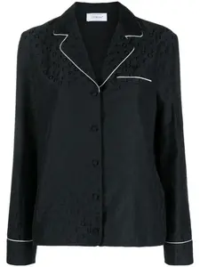Атласная рубашка Off Jacq Pajama OFF-WHITE, черный