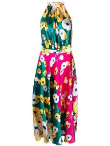 Raquel Diniz платье с вырезом халтер и принтом Blossom, розовый