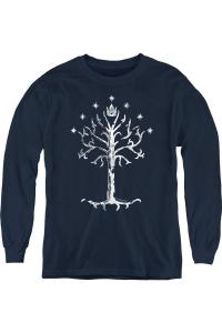 Футболка с длинным рукавом "Древо Гондора" из "Властелина Колец" для подростков Gildan, темно-синий