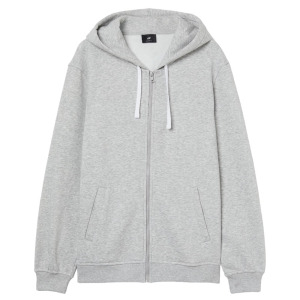 Худи H&M Relaxed Fit Hooded Jacket, серый