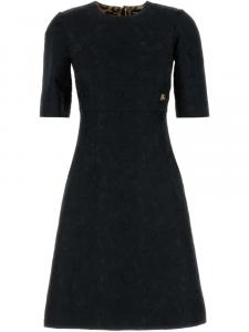Мини-платье из парчи А-силуэта Dolce & Gabbana, черный