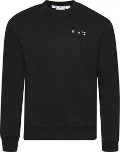 Толстовка Off-White Caravag Paint Slim Crewneck 'Black', черный