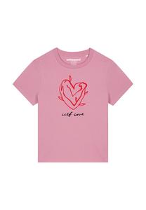 Футболка с принтом SELF LOVE watapparel, светло-розовый