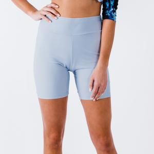 Женские шорты для плавания с высокой талией длиной до середины бедра Calypsa, цвет dusty blue