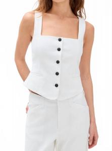 Марианский льняной жилет в белом цвете Rag & bone