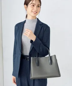 Сумка с тиснеными ручками Mono Comme Ca, цвет Dark Gray