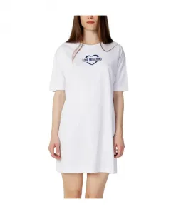 Платье-Футболка с белым логотипом в виде сердца Love Moschino, белый