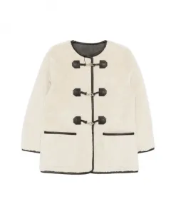 Куртка из овчины с пряжками Dunst, белый