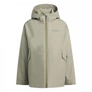 Ветровка женская непромокаемая и непродуваемая Adidas, серебристо-серый