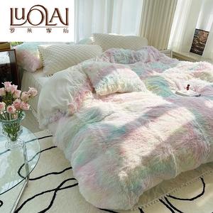 LUOLAI HOME Комплект постельного белья 4 предмета, 200x230 см, пододеяльник, простыня, 2 наволочки