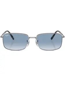 Солнцезащитные очки в квадратной оправе с эффектом градиента Ray-Ban, серебяный