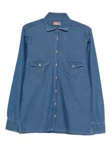 Рубашка с карманом Barba, синий