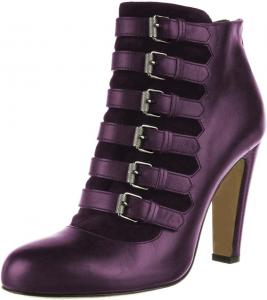Женские модные ботильоны FSJ с круглым носком, заклепками и пряжкой, массивный высокий каблук, молния сзади, боевые, панк, для вечеринки, короткие, размер 4-15 US, Purple