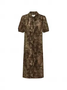 Платье миди Corma с пышными рукавами Ba&Sh, коричневый