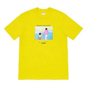 Футболка fw19 week 1 heaven and earth sulfer tee Supreme, желтый