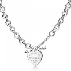 Колье Tiffany & Co. Return to Tiffany Lovestruck Heart Tag, серебро