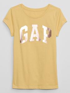 Детская футболка с металлическим логотипом Gap, желтый